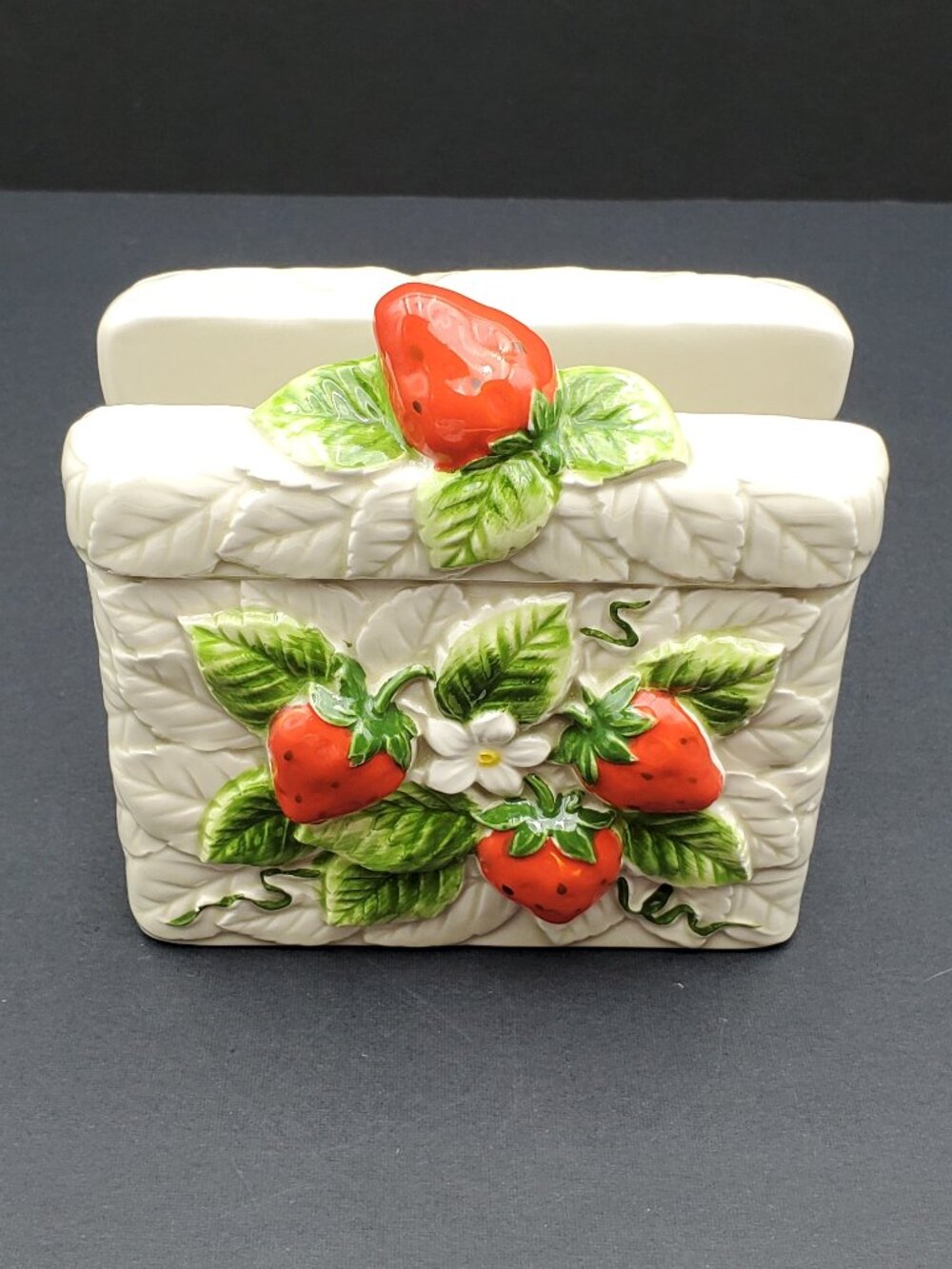 Sears Strawberry Napkin Holder Sears Roebuck and Co 1981 Strawberry Mail Caddy